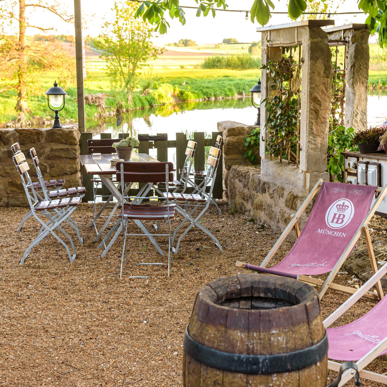 Biergarten neu geschottert